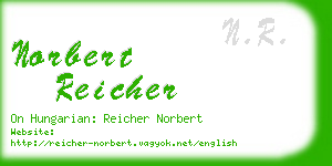 norbert reicher business card